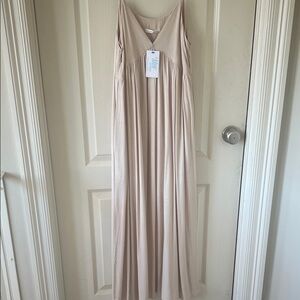 Baby doll midi sun dress in Natural